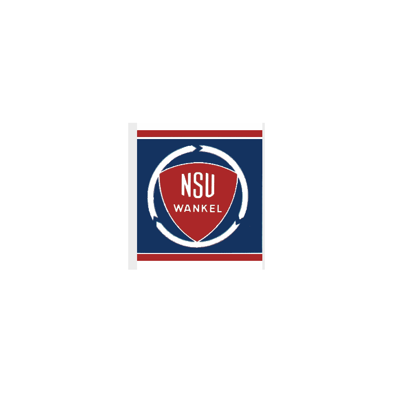 STICKER NSU logo Wankel 1960  L 50  H 50 mm