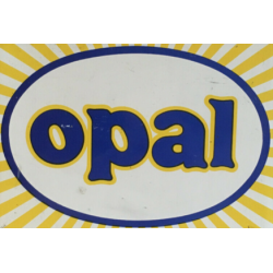 STICKER OPAL logo ovale jaune bleu L 150 H 100 mm