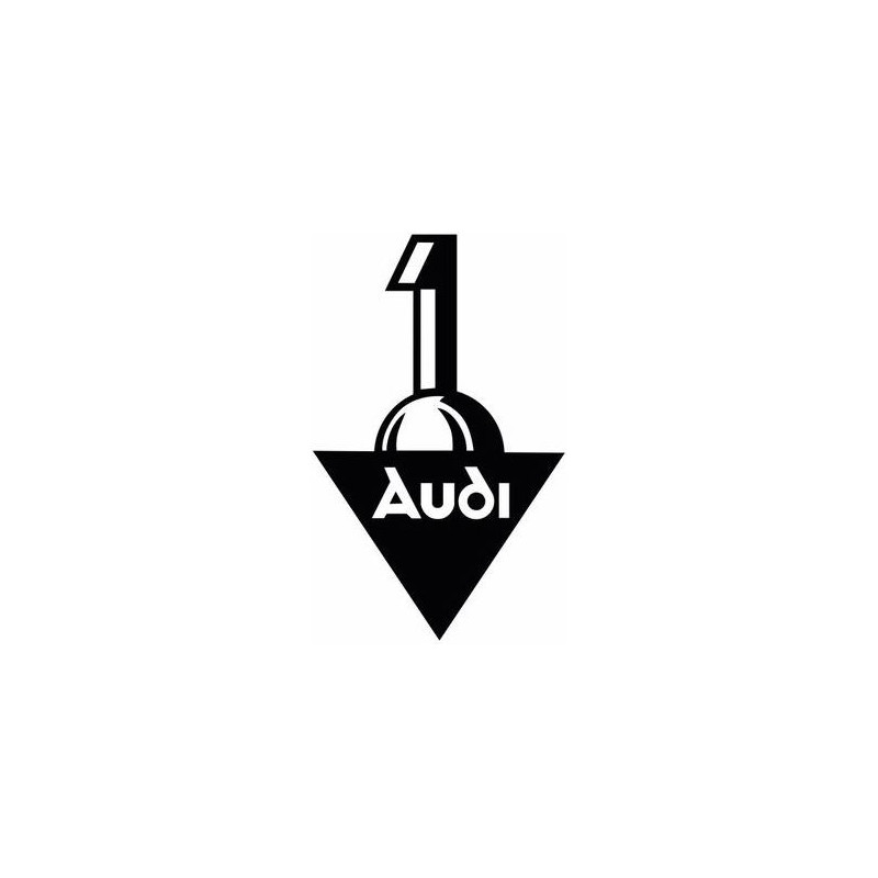 STICKER AUDI ancien logo noir L 50 H 80 mm