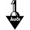 STICKER AUDI ancien logo noir L 50 H 80 mm