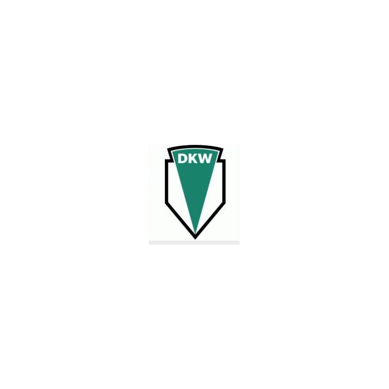 STICKER DKW logo noir/vert L 60 H 100 mm