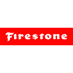 STICKER FIRESTONE logo rectangle rouge L 170 mm H 25 mm