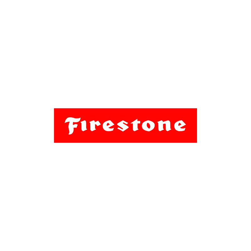 STICKER FIRESTONE logo rectangle rouge L 170 mm H 25 mm