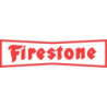 STICKER FIRESTONE logo losange rouge L 150 H 40 mm