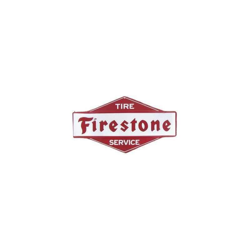 STICKER FIRESTONE logo Tires service losange rouge L 125 H 67 mm