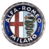 Autocollant ALFA ROMEO logo 1972 diam 50 mm