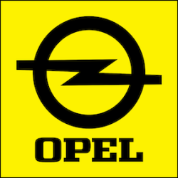 Autocollant OPEL Logo 1970 L 50 H 50 mm