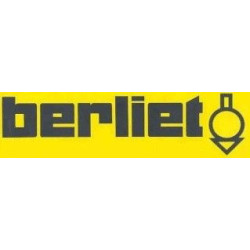 STICKER BERLIET logo lettrage noir/jaune L100 H 25 mm