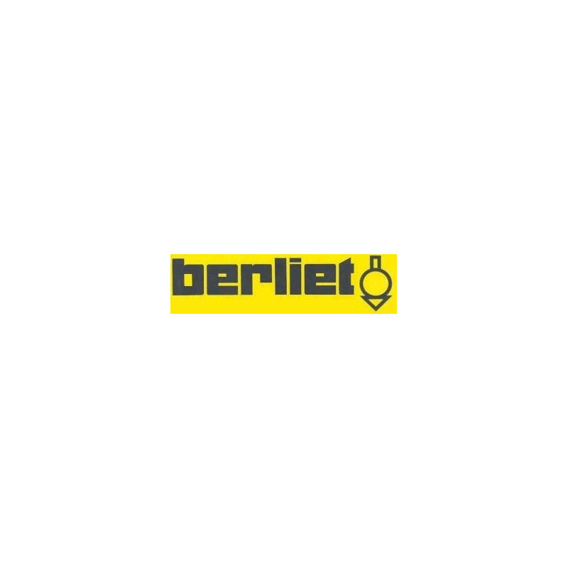 STICKER BERLIET logo lettrage noir/jaune L100 H 25 mm