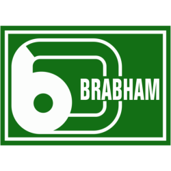 STICKER BRABHAM logo Brabham Racing Organisation vert L 100 H 70 mm