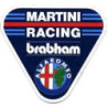 STICKER BRABHAM logo martini alfa L 75 H 80 mm