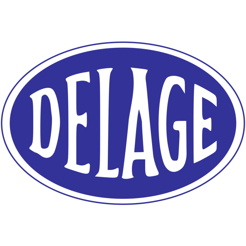 STICKER DELAGE logo bleu  L 120 H 80 mm