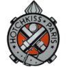 STICKER HOTCHKISS logo  Paris gris/rouge  L 55 H 70 mm