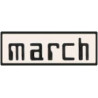 STICKER MARCH logo  L 85 H 30 mm