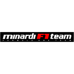 STICKER MINARDI logo F1 Team noir L 110 H 15 mm