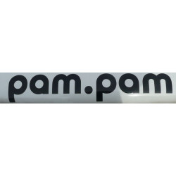 STICKER PAM PAM  lettrage noir L 75 H 15 mm