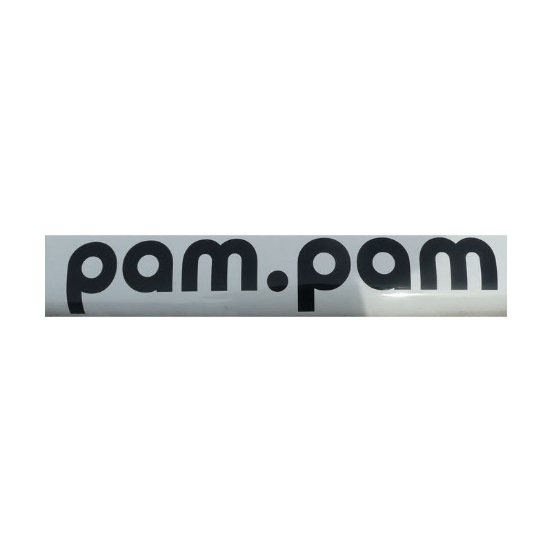 STICKER PAM PAM  lettrage noir L 75 H 15 mm