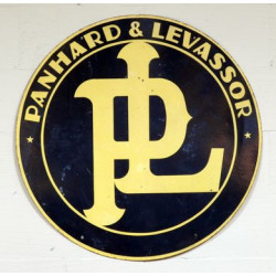 STICKER PANHARD & LEVASSOR logo jaune/bleu diam  50 mm