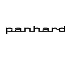 STICKER PANHARD lettrage minuscule noir L100 H 15 mm