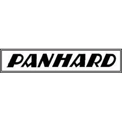 STICKER PANHARD logo lettrage/cadre noir L180 H 35 mm