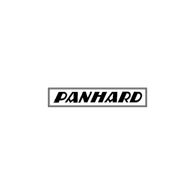 STICKER PANHARD logo lettrage/cadre noir L180 H 35 mm