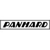 STICKER PANHARD logo lettrage/cadre noir L180 H 35 mm