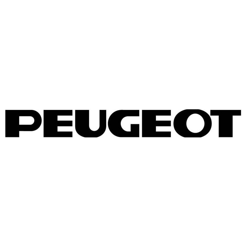 STICKER PEUGEOT Logo  lettre noir L 100 H 12  mm