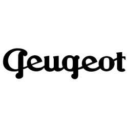 STICKER PEUGEOT Logo lettrage noir  L 88 H 22 mm