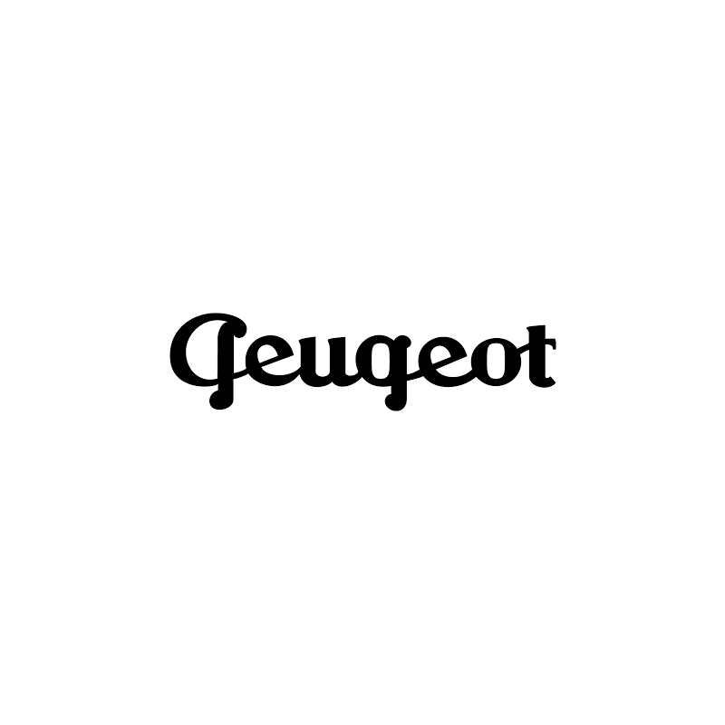 STICKER PEUGEOT Logo lettrage noir  L 88 H 22 mm