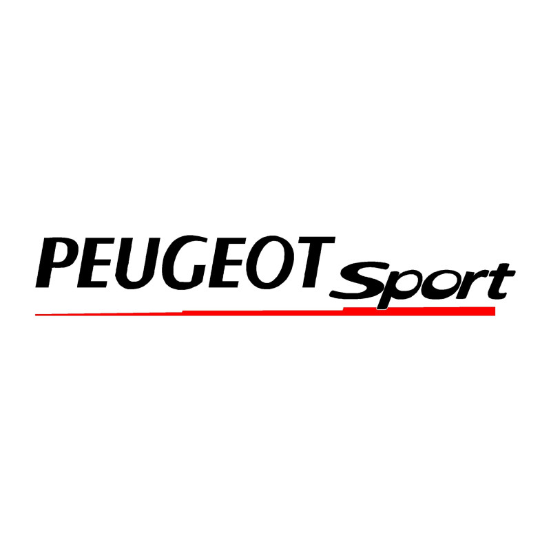 STICKER PEUGEOT Sport noir/rouge L 100  H 20 mm