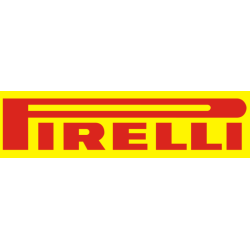 Autocollant PIRELLI logo rouge/jaune L 185 H 50 mm