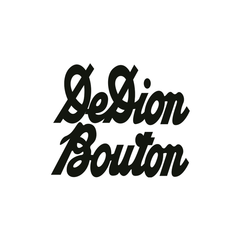 STICKER DE DION BOUTON Logo 2 lignes L 60 H 50 mm