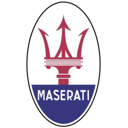 STICKER MASERATI logo rouge bleu L 60 H 100 mm