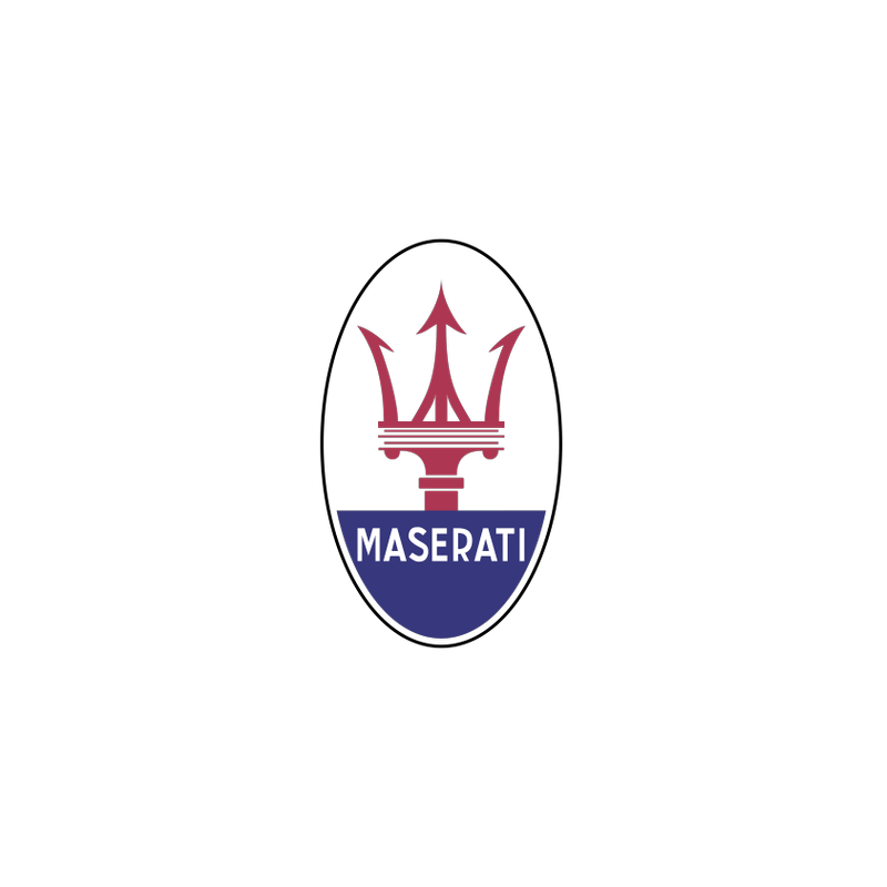 STICKER MASERATI logo rouge bleu L 60 H 100 mm