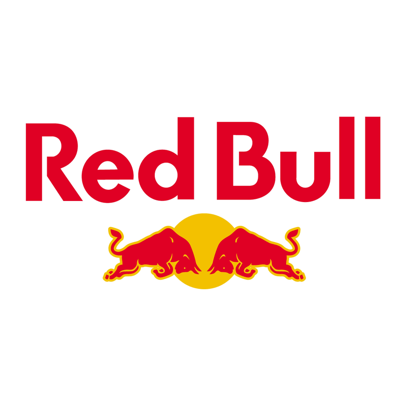 STICKER RED BULL logo rouge/jaune L 100 H 49 mm