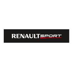 STICKER RENAULT Sport fond noir flamme rouge L 225 H 50 mm