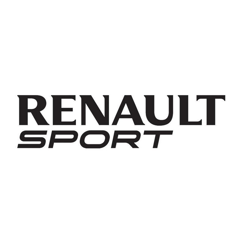 STICKER RENAULT Sport noir 2 lignes L 120 H 30 mm