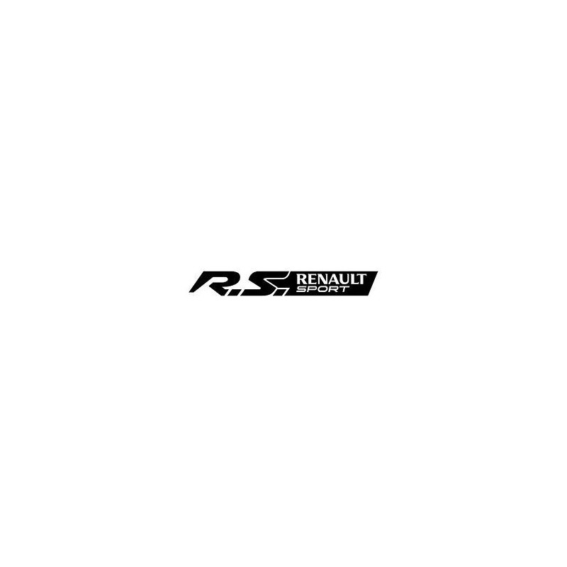 STICKER RENAULT SPORT RS noir/fond noir. L 120 H 20 mm