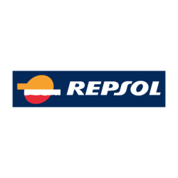 STICKER REPSOL logo rectangle bleu L 60 H 33 mm