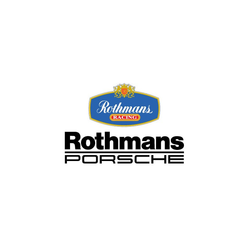 STICKER ROTHMANS Porsche Racing bleuL 425 H 425 mm