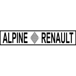 Autocollant ALPINE Alpine Renault logo renault central noir L 100 h 20 mm ou sur mesure