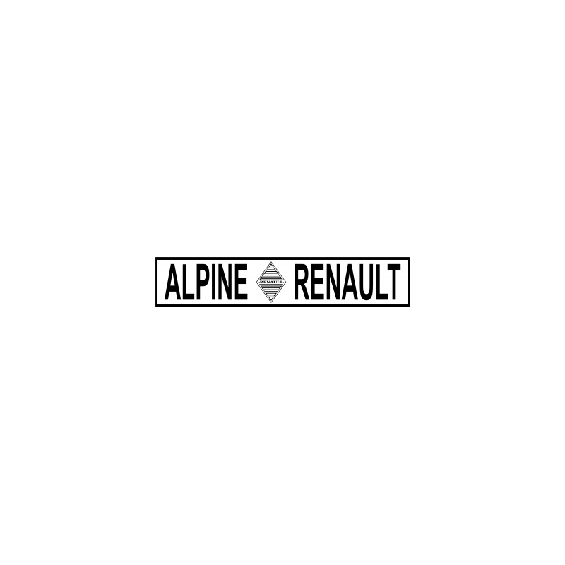 Autocollant ALPINE Alpine Renault logo renault central noir L 100 h 20 mm ou sur mesure