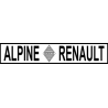 Autocollant ALPINE Alpine Renault logo renault central noir L 100 h 20 mm ou sur mesure