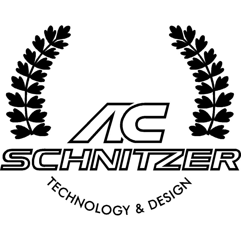 STICKER SCHNITZER-ac Logo lauriers noir L 110 H 86 mm