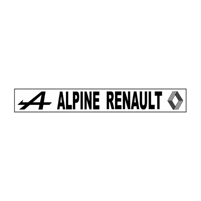 Autocollant ALPINE RENAULT Lettrage Noir   L 300 H 45 mm  ou sur mesure