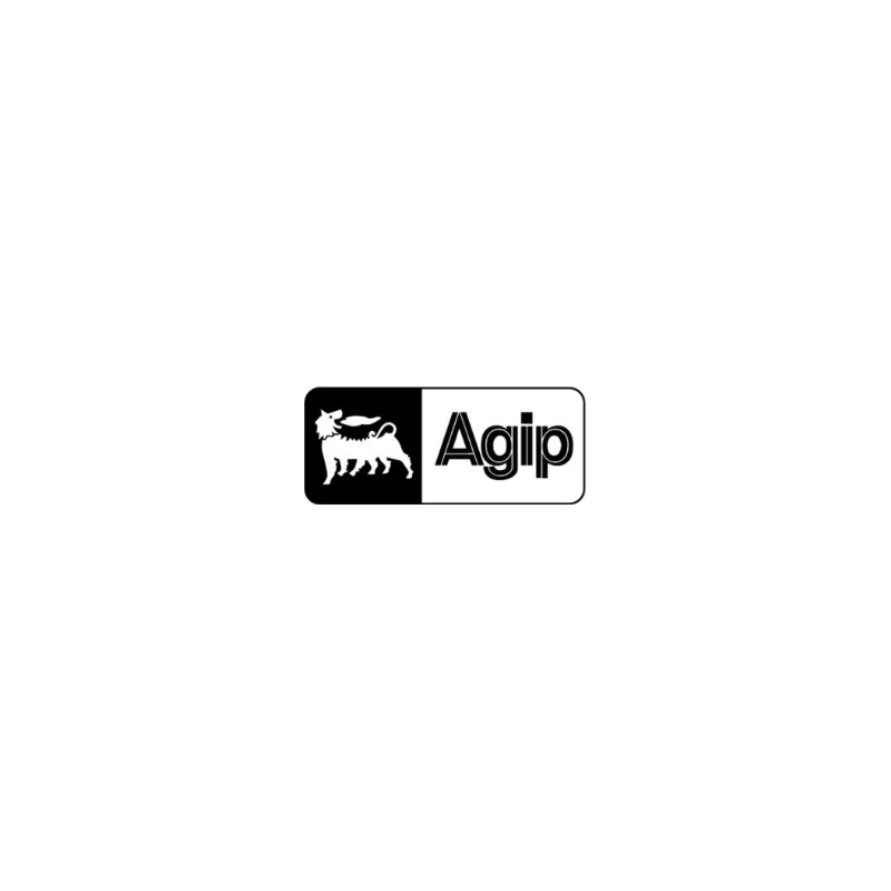 STICKER AGIP logo noir/blanc  L 89 h 37 mm