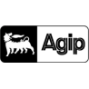 Autocollant AGIP logo noir/blanc  L 89 h 37 mm