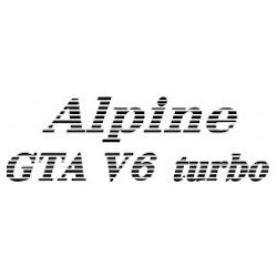 STICKER ALPINE-RENAULT GTA V6 Turbo zebrÃƒÂ© L 240 h 80 mm