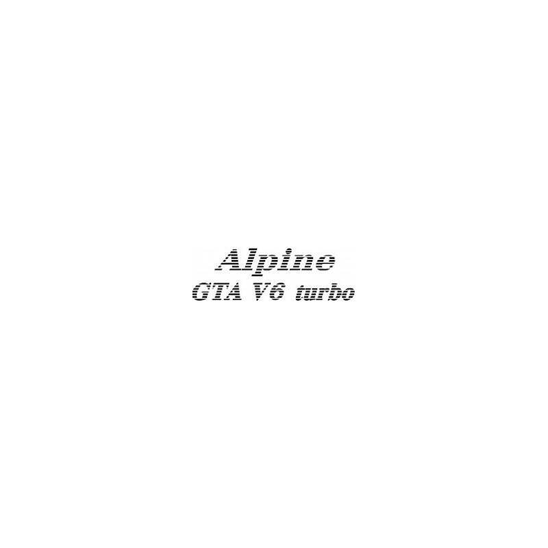 STICKER ALPINE-RENAULT GTA V6 Turbo zebrÃƒÂ© L 240 h 80 mm