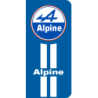 STICKER ALPINE-RENAULT vertical L 135  h 290 mm